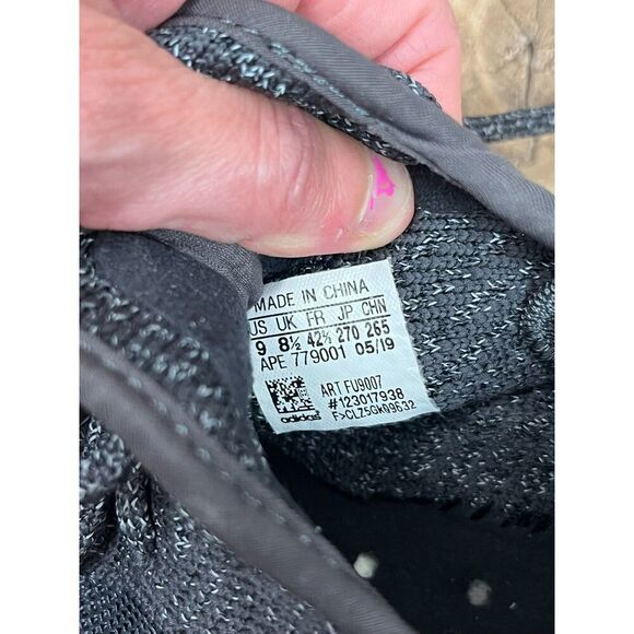Adidas Yeezy Boost 350 V2 Static Black Reflective FU9007 Shoes Men's 9 *READ - Picture 4 of 10